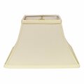 Homeroots 16 in. Ivory Rectangle Bell No Slub Lampshade, Egg 470009